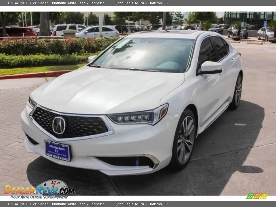 2019 Acura TLX V6 Sedan Platinum White Pearl / Espresso Photo #3
