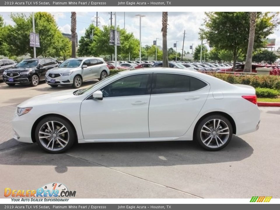 2019 Acura TLX V6 Sedan Platinum White Pearl / Espresso Photo #4