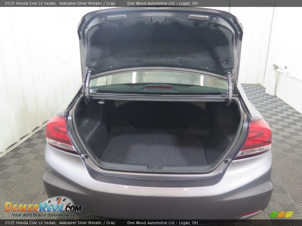 2015 Honda Civic LX Sedan Alabaster Silver Metallic / Gray Photo #29