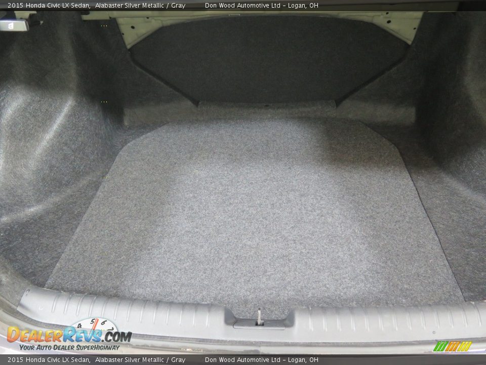 2015 Honda Civic LX Sedan Alabaster Silver Metallic / Gray Photo #30