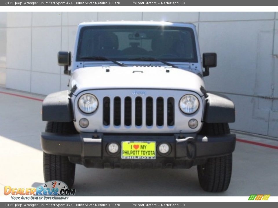 2015 Jeep Wrangler Unlimited Sport 4x4 Billet Silver Metallic / Black Photo #2