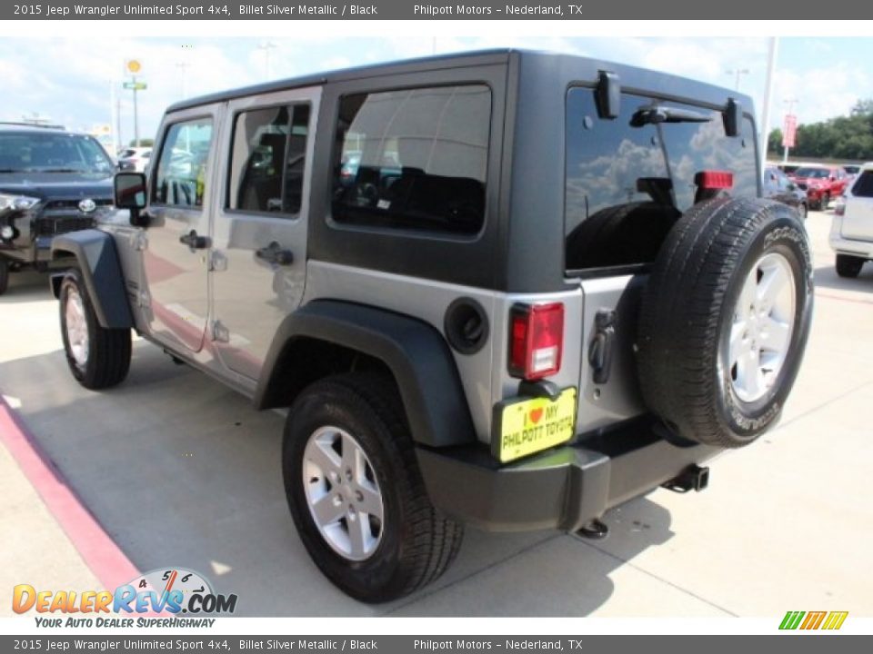 2015 Jeep Wrangler Unlimited Sport 4x4 Billet Silver Metallic / Black Photo #6