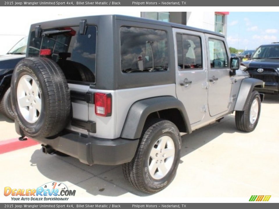 2015 Jeep Wrangler Unlimited Sport 4x4 Billet Silver Metallic / Black Photo #8
