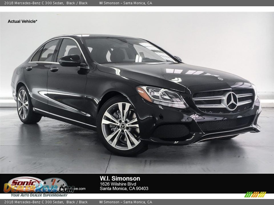 2018 Mercedes-Benz C 300 Sedan Black / Black Photo #1
