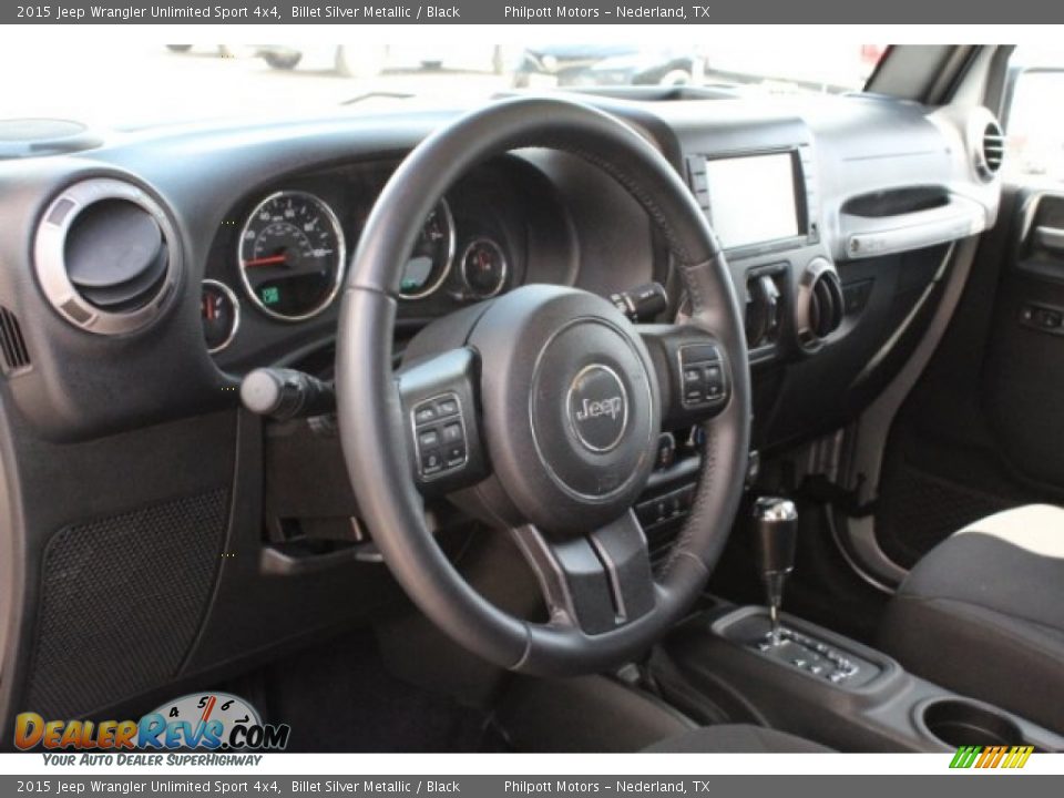 2015 Jeep Wrangler Unlimited Sport 4x4 Billet Silver Metallic / Black Photo #15