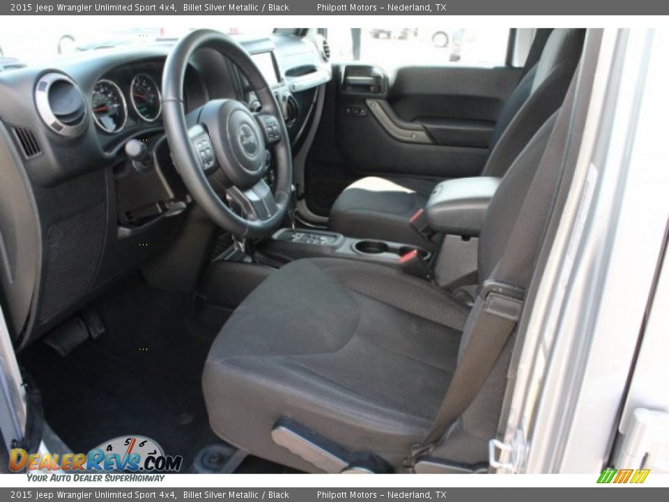 2015 Jeep Wrangler Unlimited Sport 4x4 Billet Silver Metallic / Black Photo #16