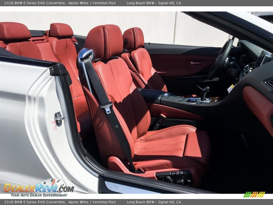 2018 BMW 6 Series 640i Convertible Alpine White / Vermilion Red Photo #2
