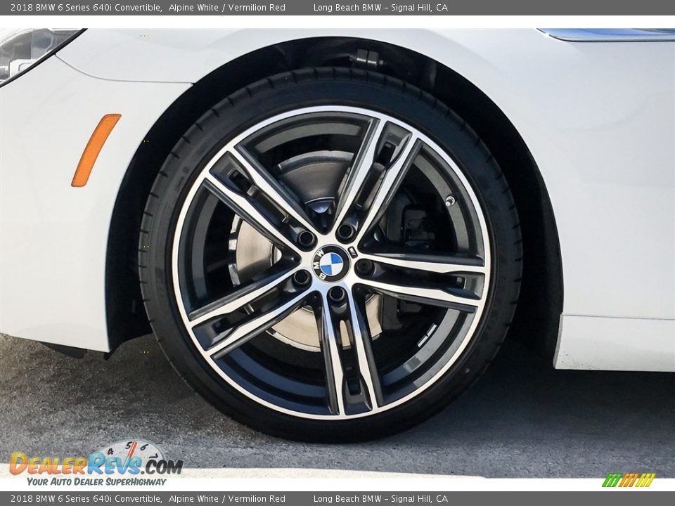 2018 BMW 6 Series 640i Convertible Alpine White / Vermilion Red Photo #9