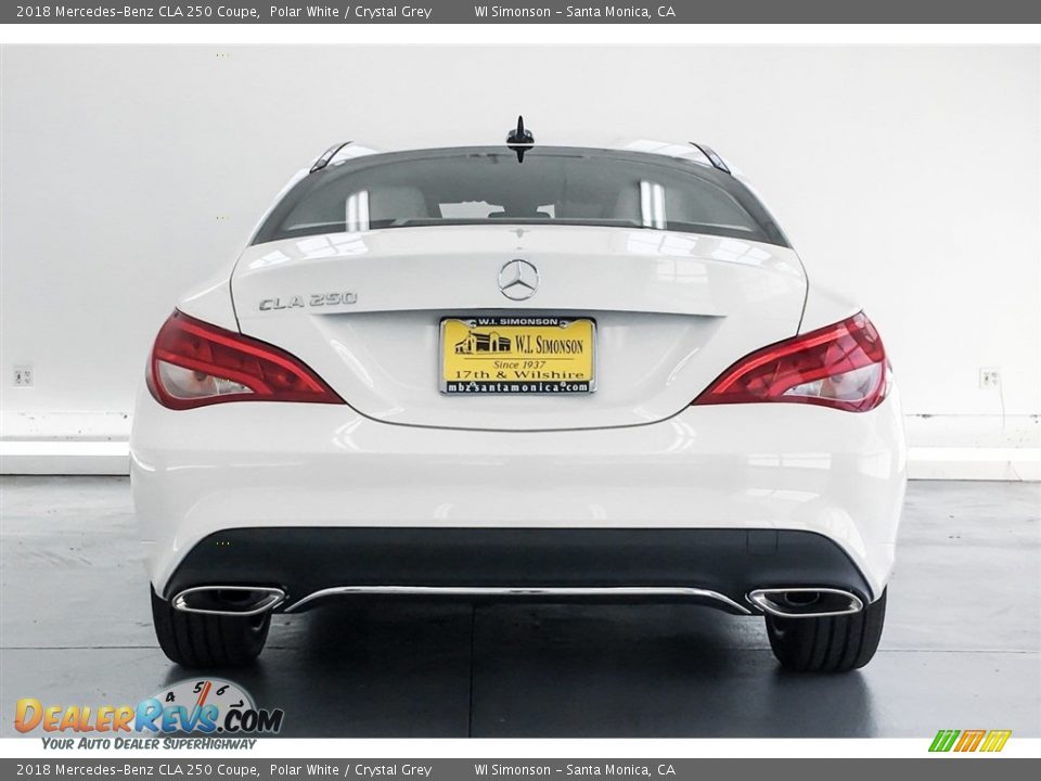 2018 Mercedes-Benz CLA 250 Coupe Polar White / Crystal Grey Photo #4