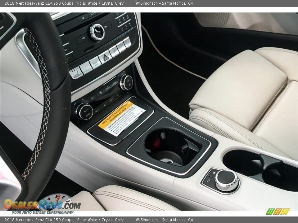 2018 Mercedes-Benz CLA 250 Coupe Polar White / Crystal Grey Photo #7
