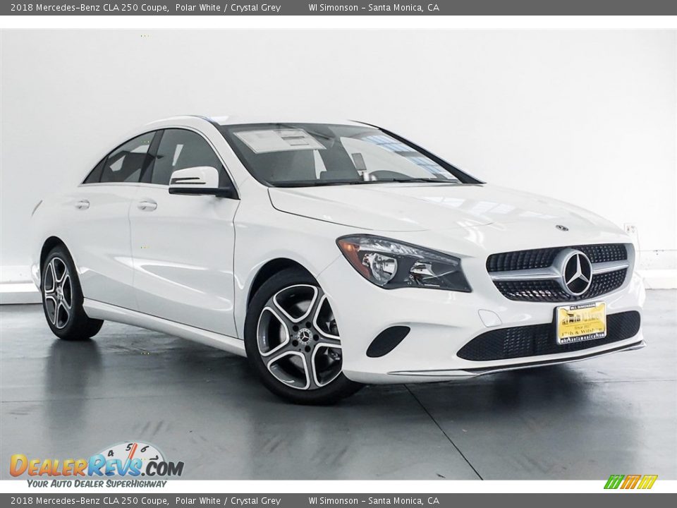 2018 Mercedes-Benz CLA 250 Coupe Polar White / Crystal Grey Photo #12