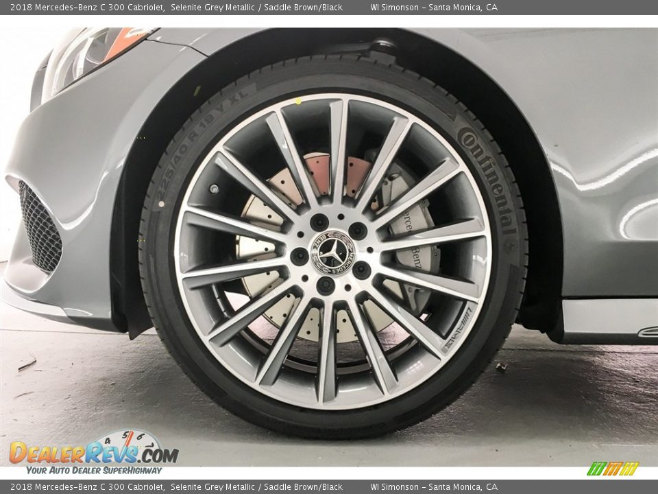 2018 Mercedes-Benz C 300 Cabriolet Selenite Grey Metallic / Saddle Brown/Black Photo #9