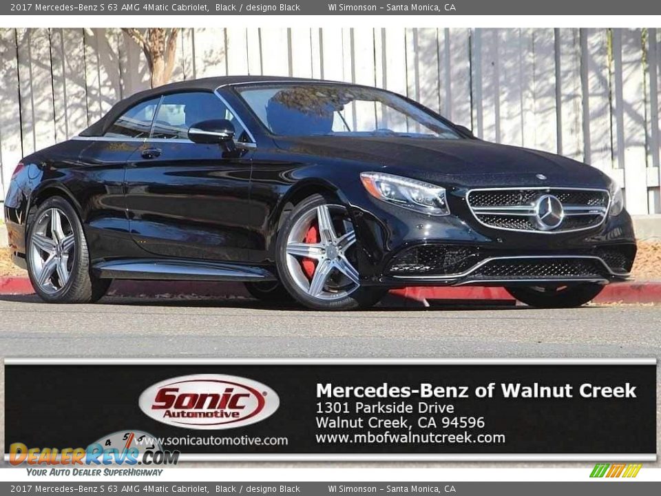 2017 Mercedes-Benz S 63 AMG 4Matic Cabriolet Black / designo Black Photo #1