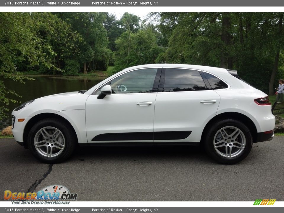 2015 Porsche Macan S White / Luxor Beige Photo #3