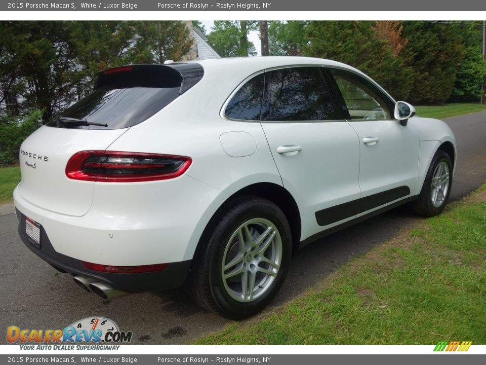 2015 Porsche Macan S White / Luxor Beige Photo #6