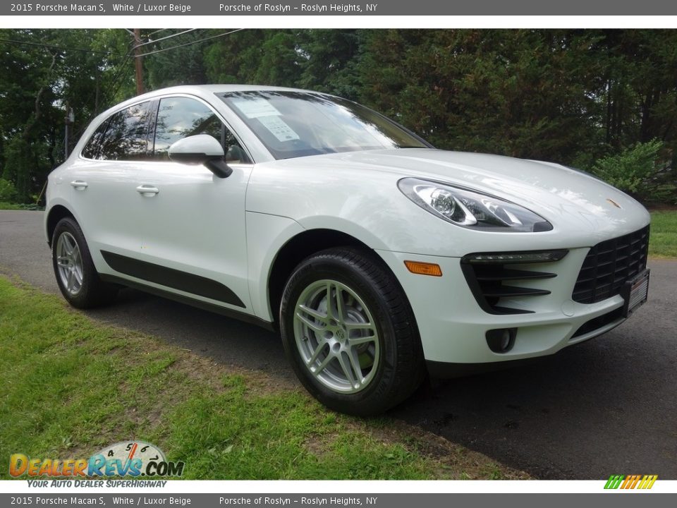 2015 Porsche Macan S White / Luxor Beige Photo #8