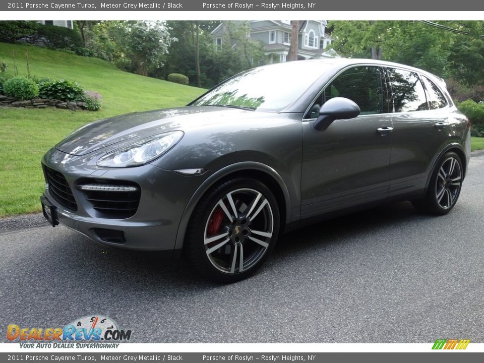 2011 Porsche Cayenne Turbo Meteor Grey Metallic / Black Photo #1