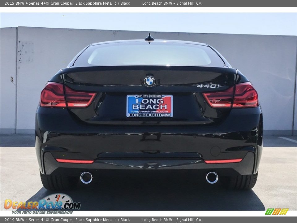 2019 BMW 4 Series 440i Gran Coupe Black Sapphire Metallic / Black Photo #4