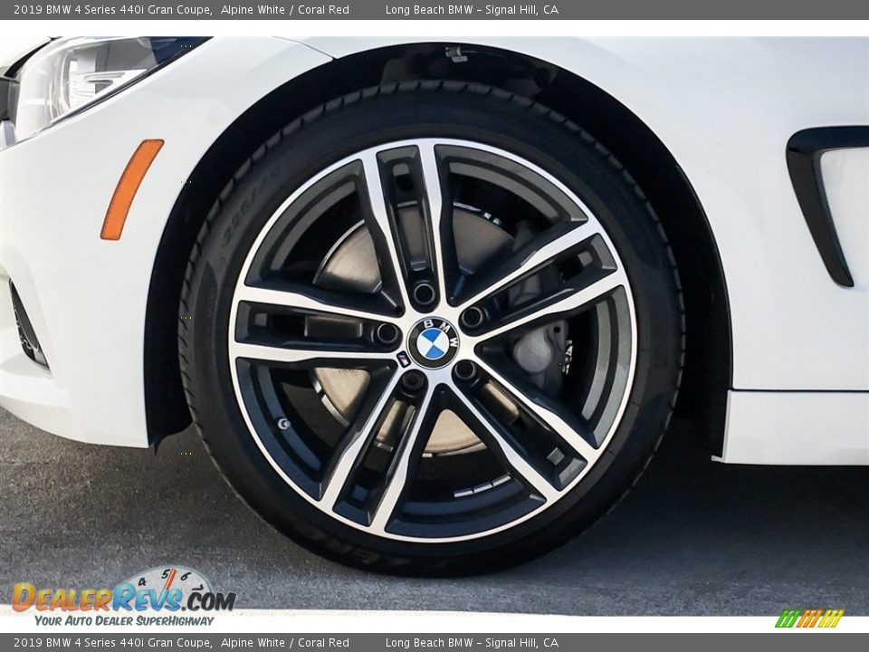 2019 BMW 4 Series 440i Gran Coupe Alpine White / Coral Red Photo #10