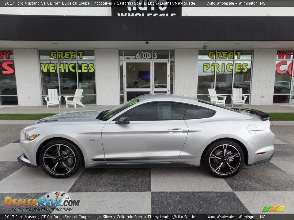 2017 Ford Mustang GT California Speical Coupe Ingot Silver / California Special Ebony Leather/Miko Suede Photo #1