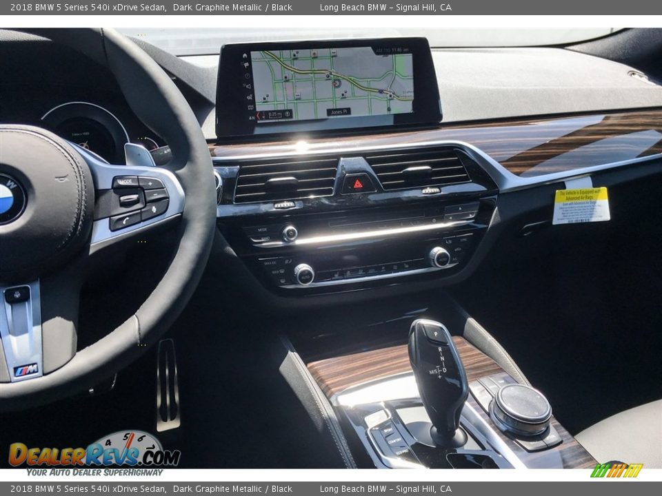 2018 BMW 5 Series 540i xDrive Sedan Dark Graphite Metallic / Black Photo #6
