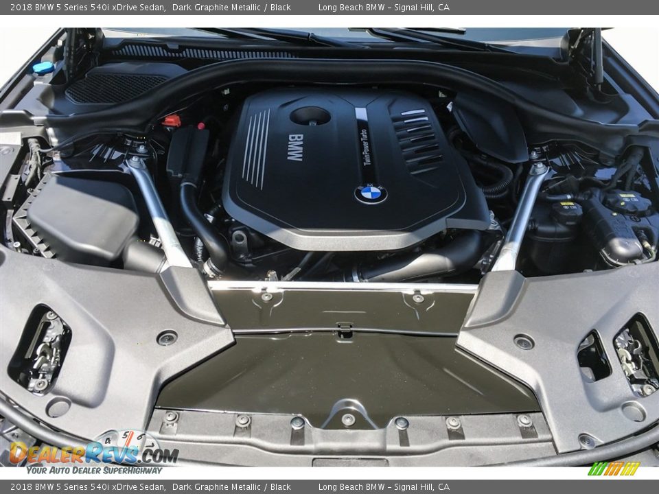 2018 BMW 5 Series 540i xDrive Sedan Dark Graphite Metallic / Black Photo #8