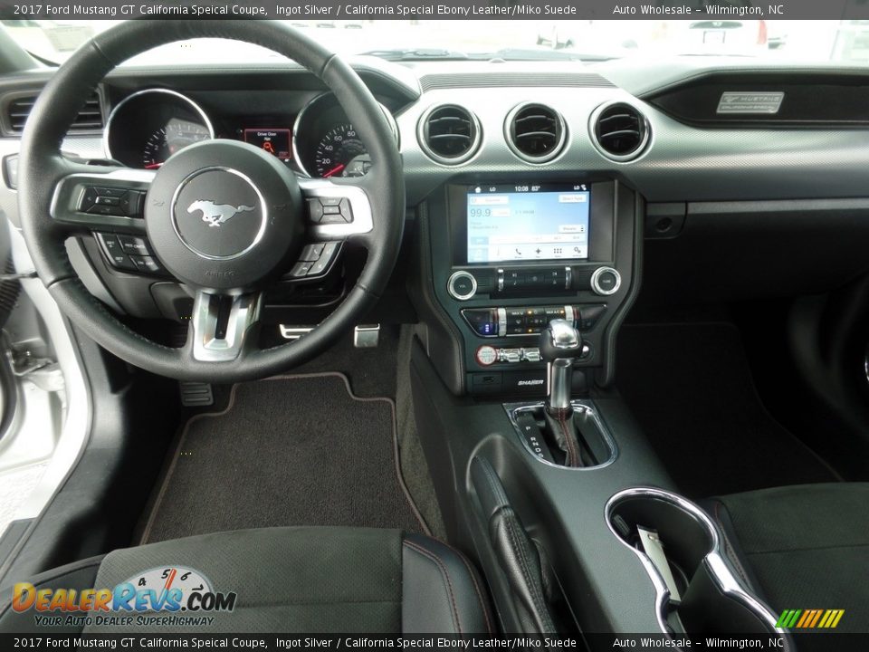 2017 Ford Mustang GT California Speical Coupe Ingot Silver / California Special Ebony Leather/Miko Suede Photo #15