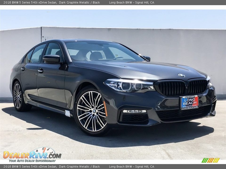 2018 BMW 5 Series 540i xDrive Sedan Dark Graphite Metallic / Black Photo #12