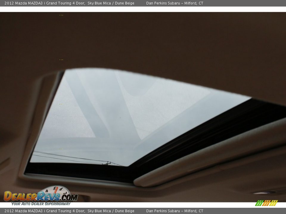 2012 Mazda MAZDA3 i Grand Touring 4 Door Sky Blue Mica / Dune Beige Photo #16