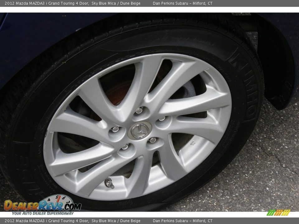 2012 Mazda MAZDA3 i Grand Touring 4 Door Sky Blue Mica / Dune Beige Photo #24