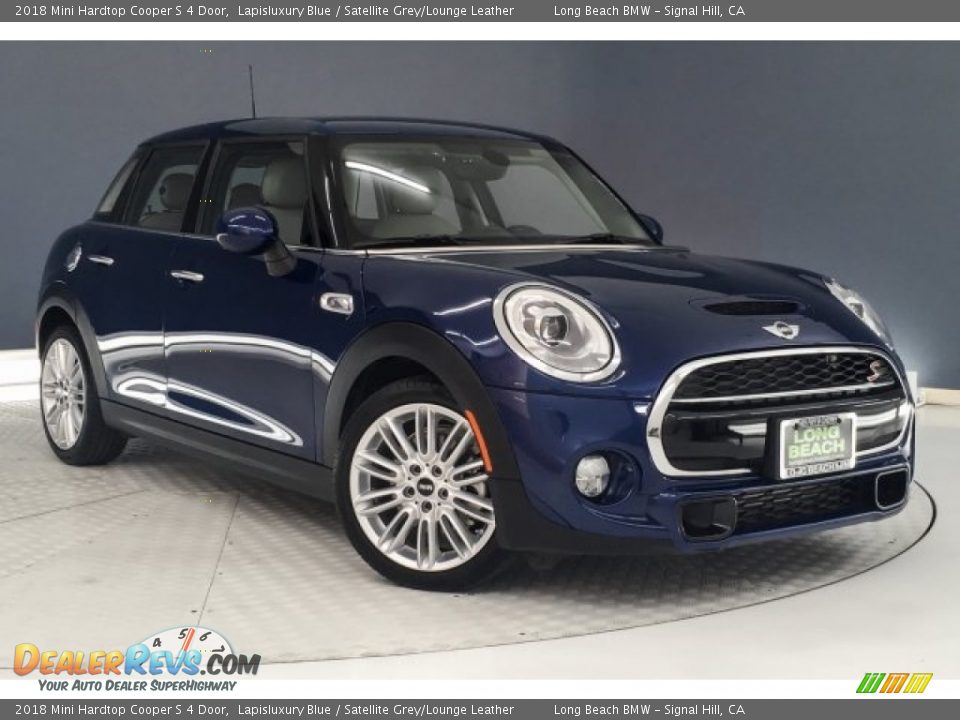 2018 Mini Hardtop Cooper S 4 Door Lapisluxury Blue / Satellite Grey/Lounge Leather Photo #12