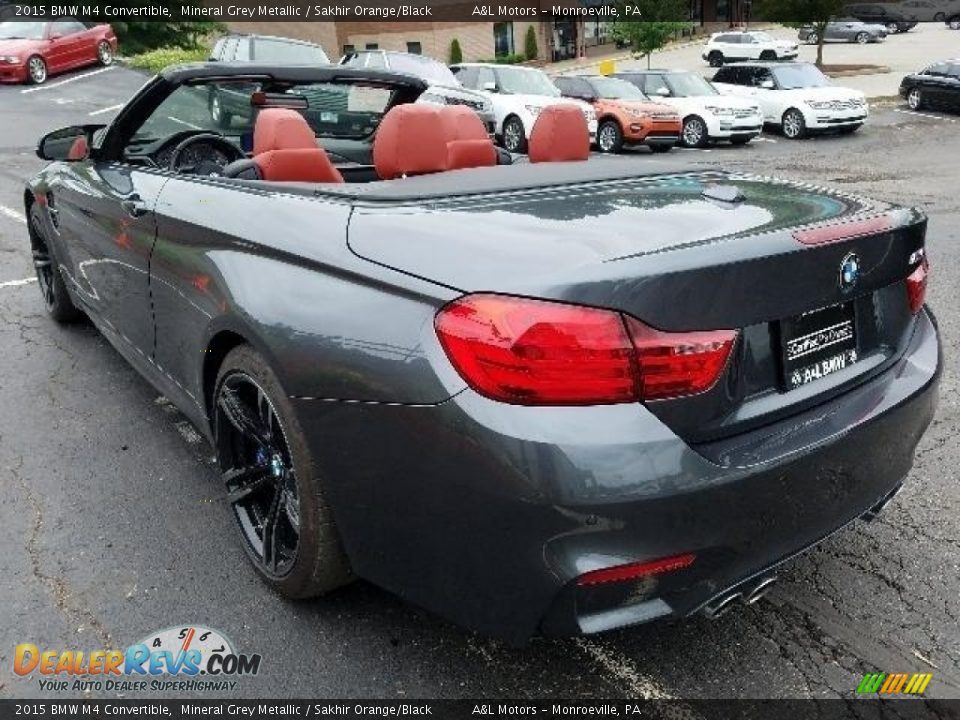 2015 BMW M4 Convertible Mineral Grey Metallic / Sakhir Orange/Black Photo #2