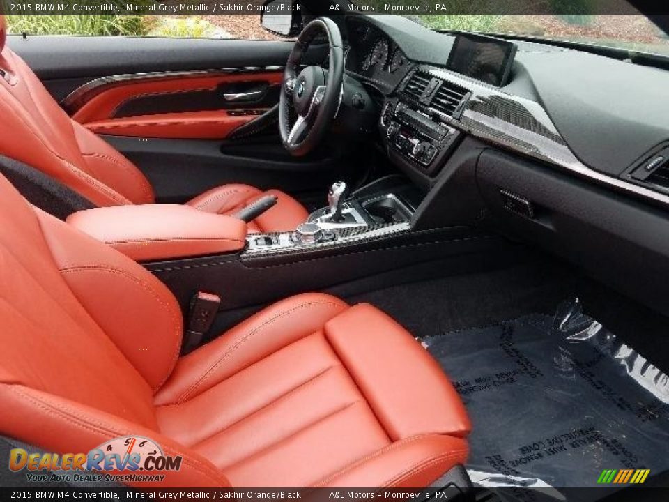 2015 BMW M4 Convertible Mineral Grey Metallic / Sakhir Orange/Black Photo #3