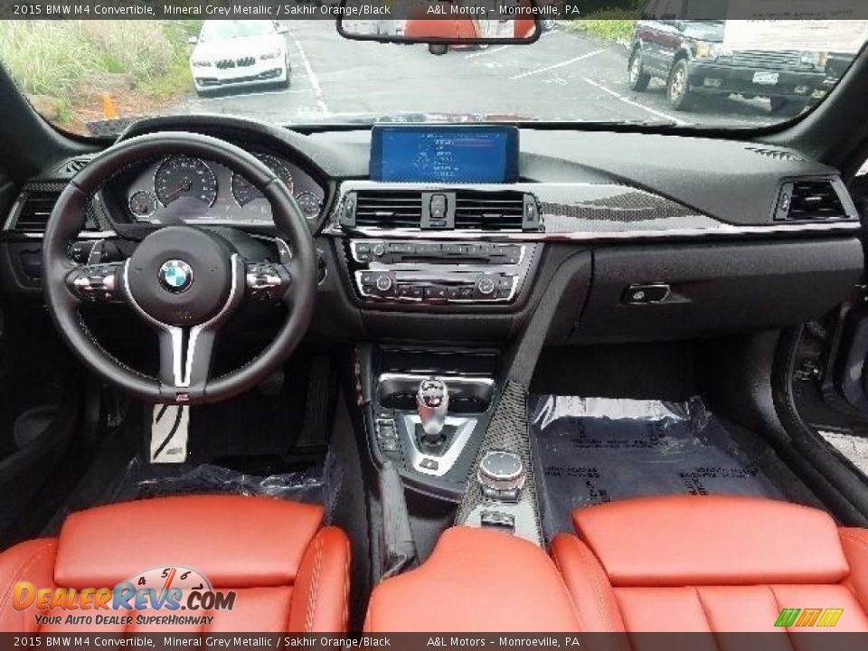 2015 BMW M4 Convertible Mineral Grey Metallic / Sakhir Orange/Black Photo #4