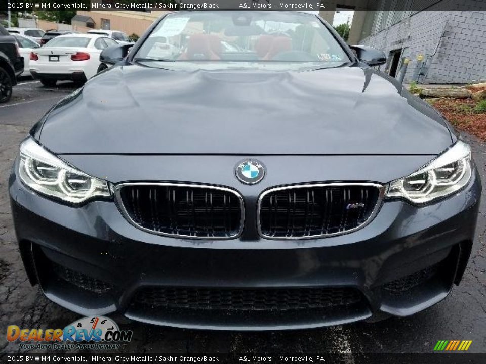 2015 BMW M4 Convertible Mineral Grey Metallic / Sakhir Orange/Black Photo #6