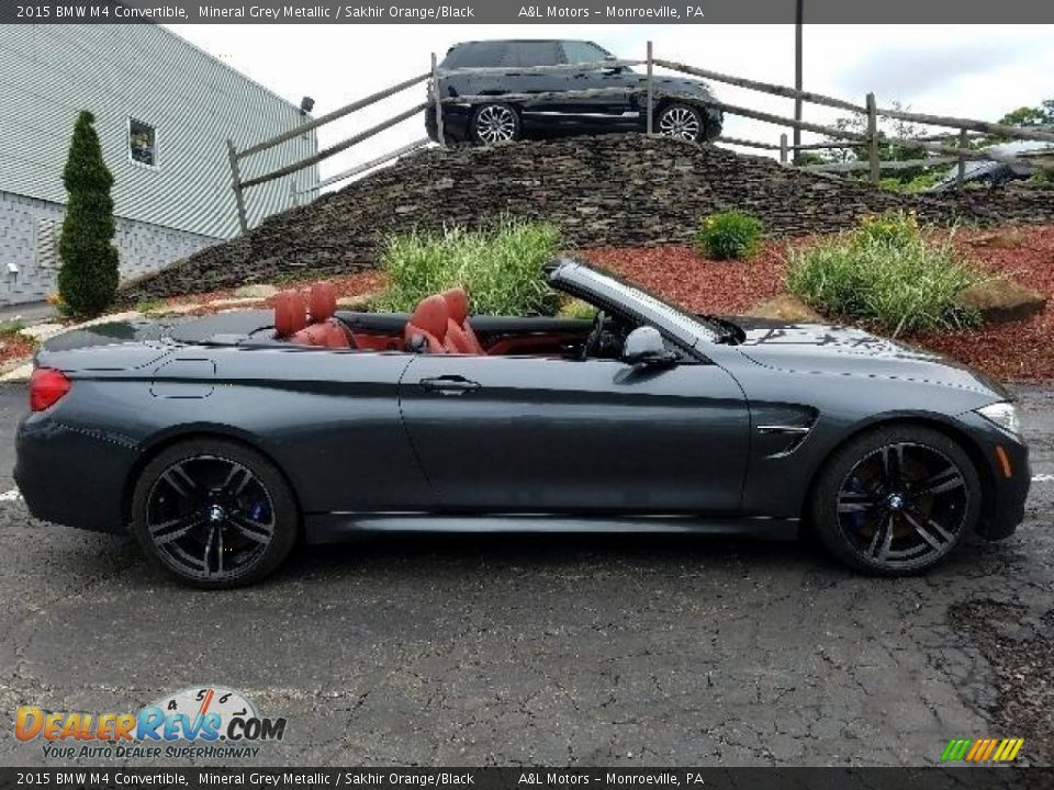 2015 BMW M4 Convertible Mineral Grey Metallic / Sakhir Orange/Black Photo #7