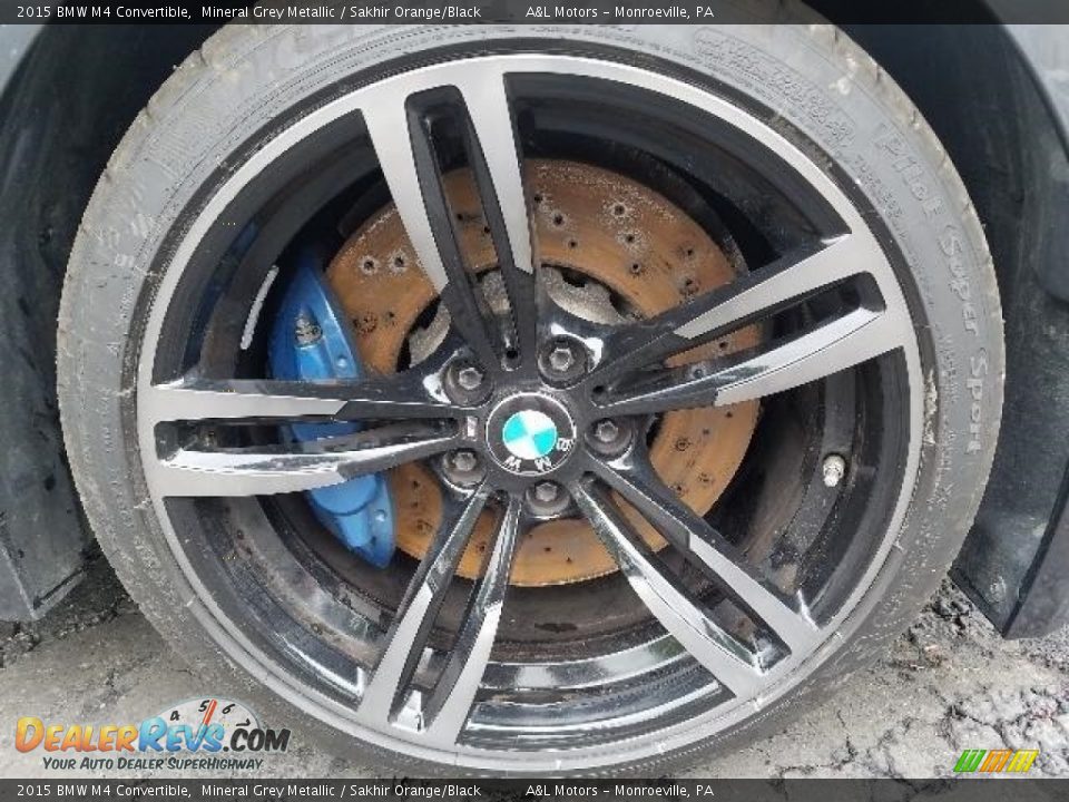 2015 BMW M4 Convertible Mineral Grey Metallic / Sakhir Orange/Black Photo #9