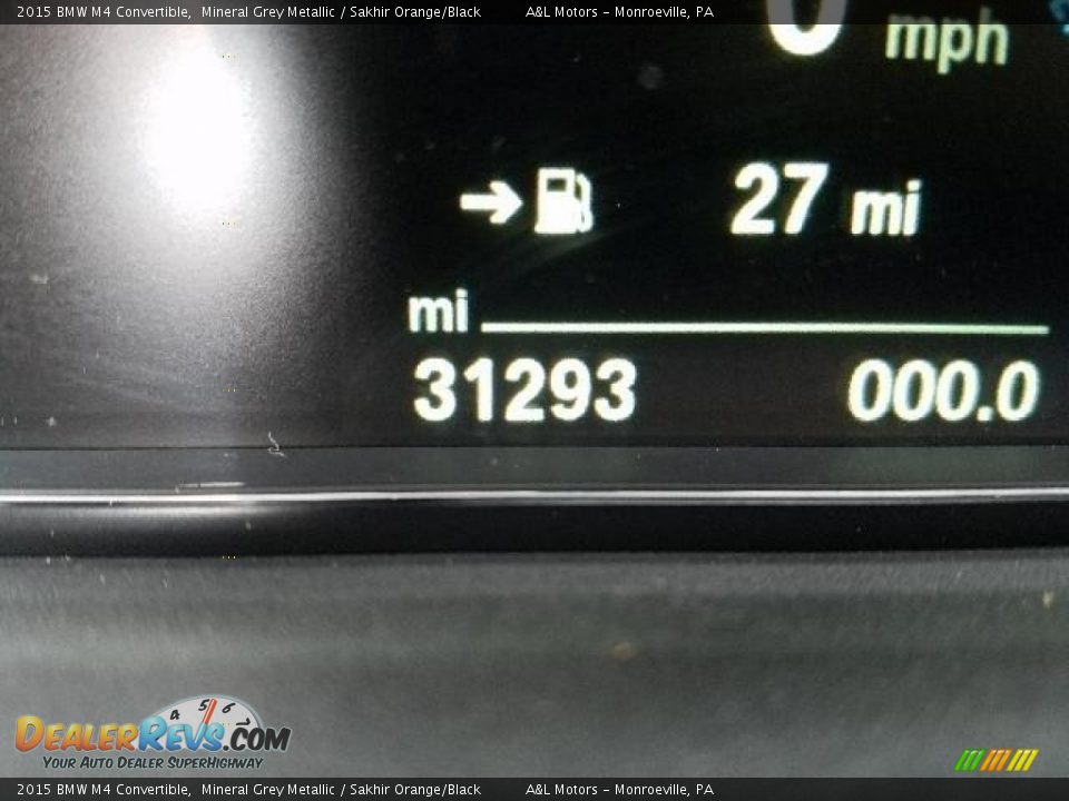 2015 BMW M4 Convertible Mineral Grey Metallic / Sakhir Orange/Black Photo #10
