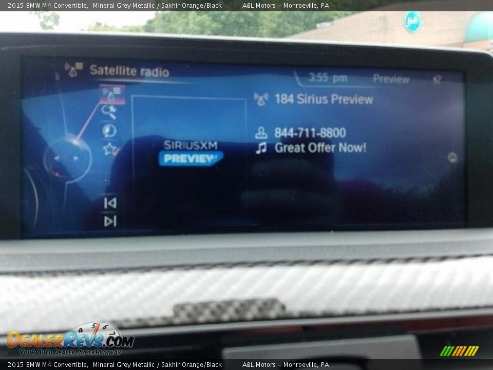 2015 BMW M4 Convertible Mineral Grey Metallic / Sakhir Orange/Black Photo #13