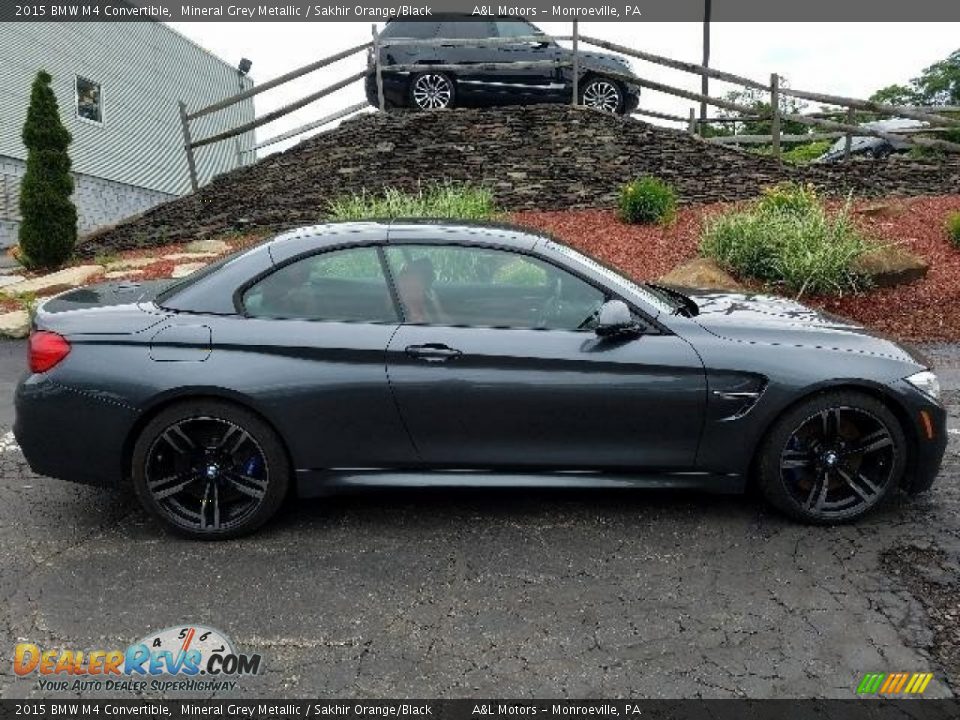 2015 BMW M4 Convertible Mineral Grey Metallic / Sakhir Orange/Black Photo #18