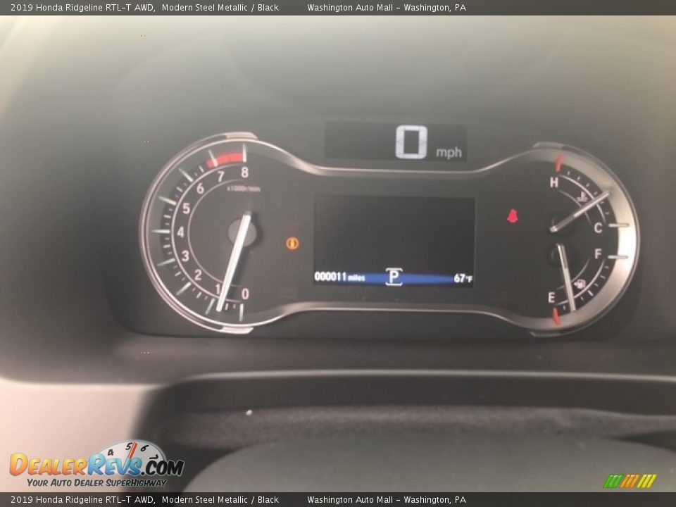 2019 Honda Ridgeline RTL-T AWD Modern Steel Metallic / Black Photo #12