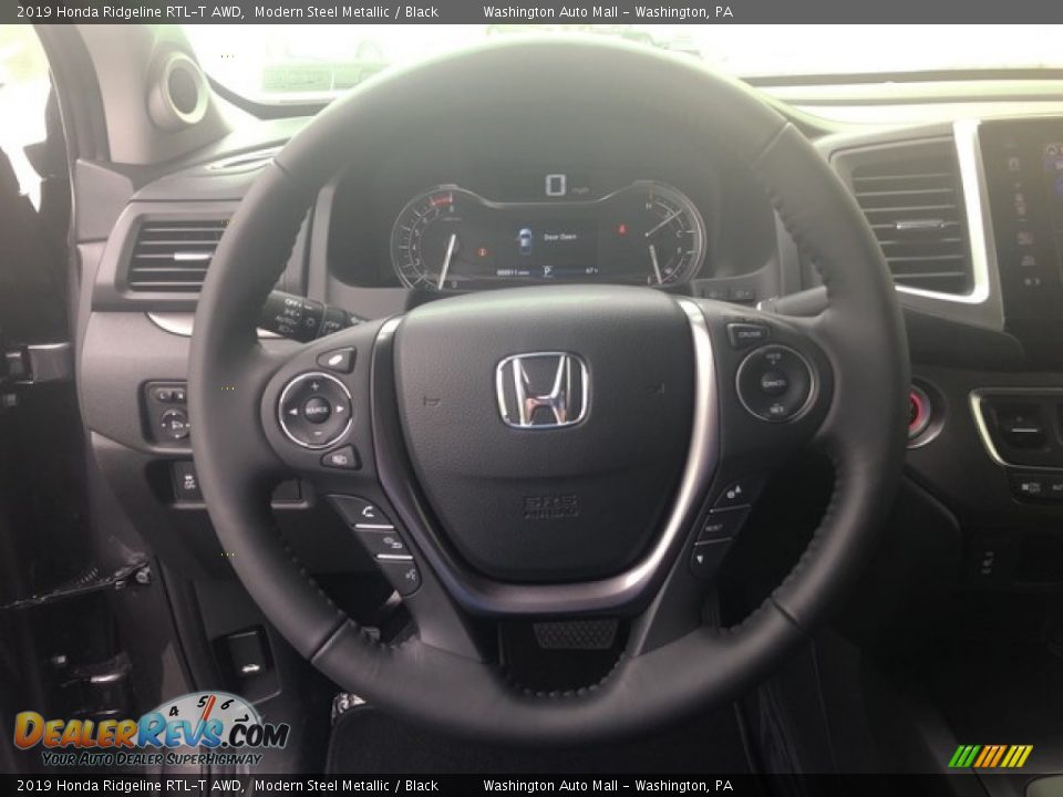 2019 Honda Ridgeline RTL-T AWD Modern Steel Metallic / Black Photo #13