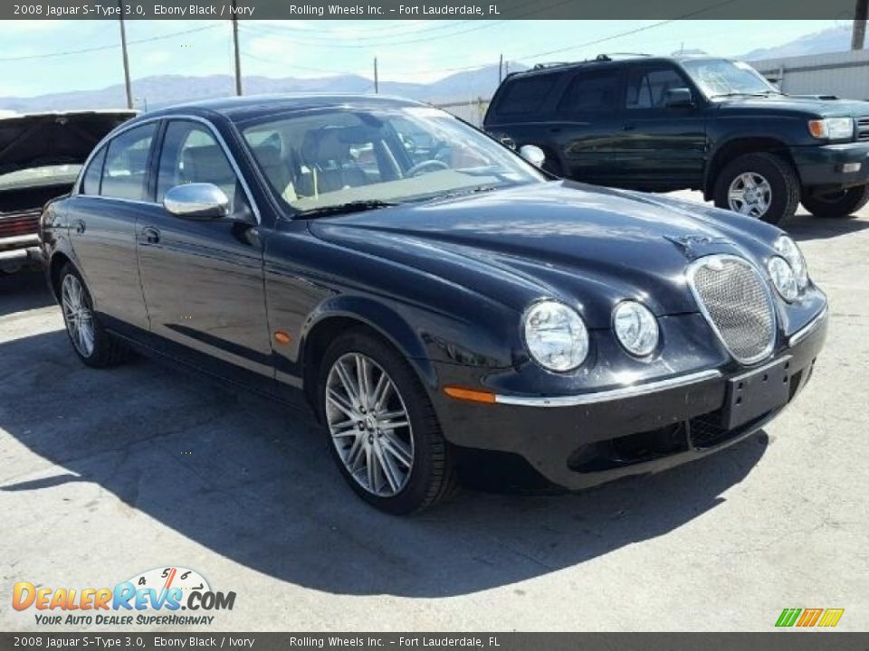 2008 Jaguar S-Type 3.0 Ebony Black / Ivory Photo #1