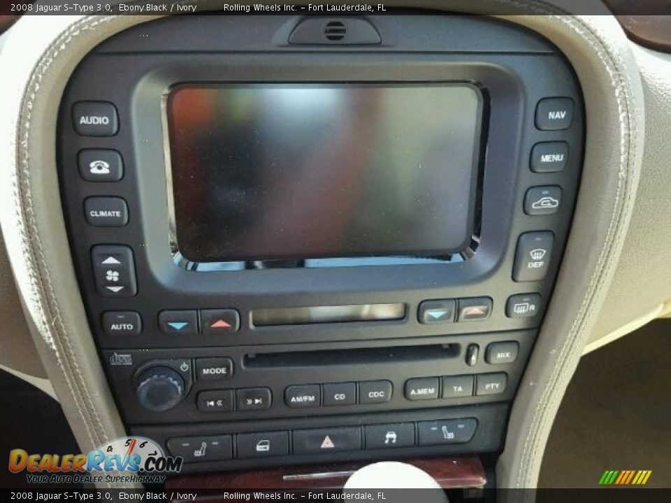 2008 Jaguar S-Type 3.0 Ebony Black / Ivory Photo #9