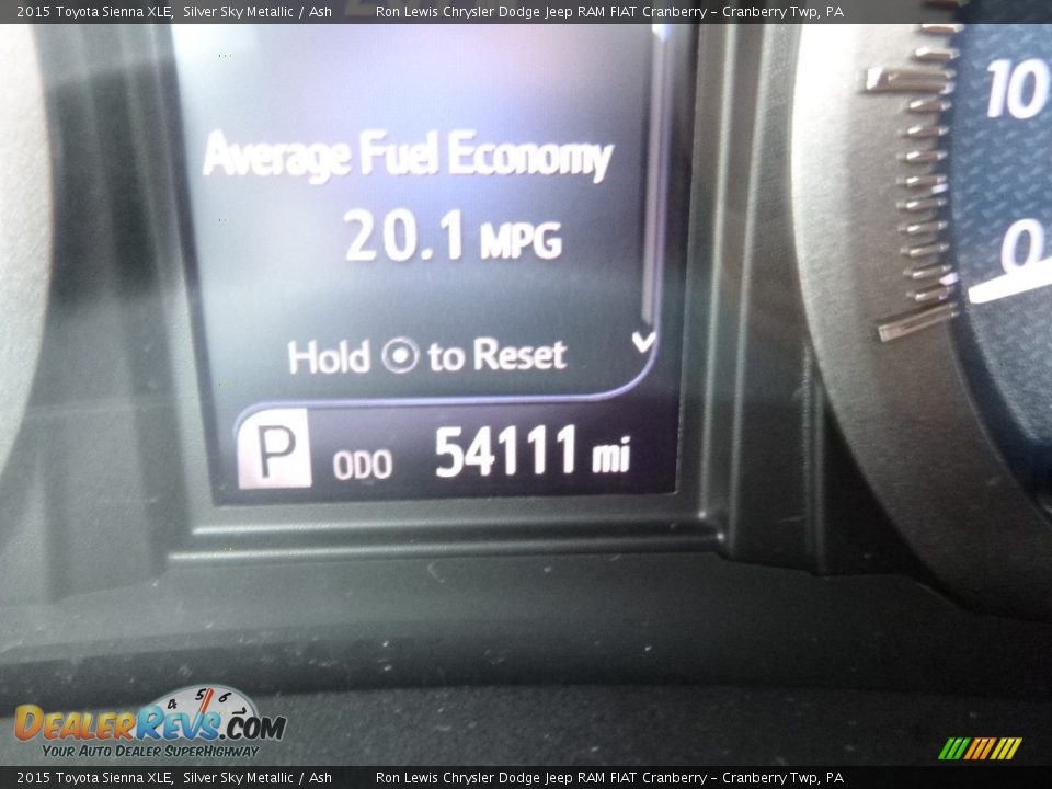 2015 Toyota Sienna XLE Silver Sky Metallic / Ash Photo #15