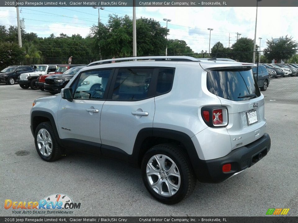 2018 Jeep Renegade Limited 4x4 Glacier Metallic / Black/Ski Grey Photo #3