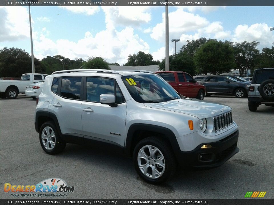 2018 Jeep Renegade Limited 4x4 Glacier Metallic / Black/Ski Grey Photo #7