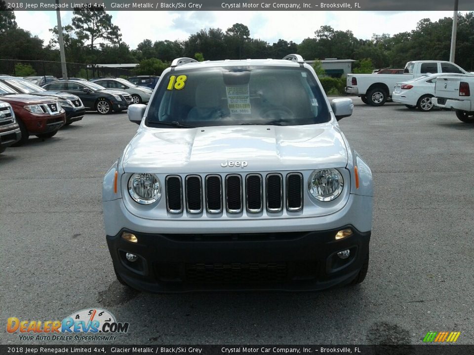 2018 Jeep Renegade Limited 4x4 Glacier Metallic / Black/Ski Grey Photo #8