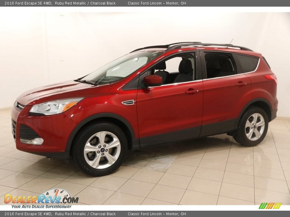 2016 Ford Escape SE 4WD Ruby Red Metallic / Charcoal Black Photo #3