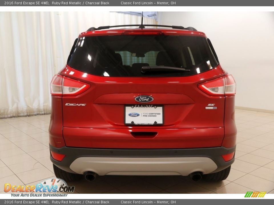 2016 Ford Escape SE 4WD Ruby Red Metallic / Charcoal Black Photo #16